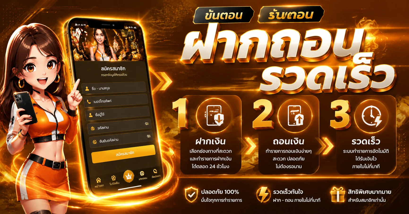 ระบบฝากถอนออโต้ TH68 ทำงาน 24 ชั่วโมง
